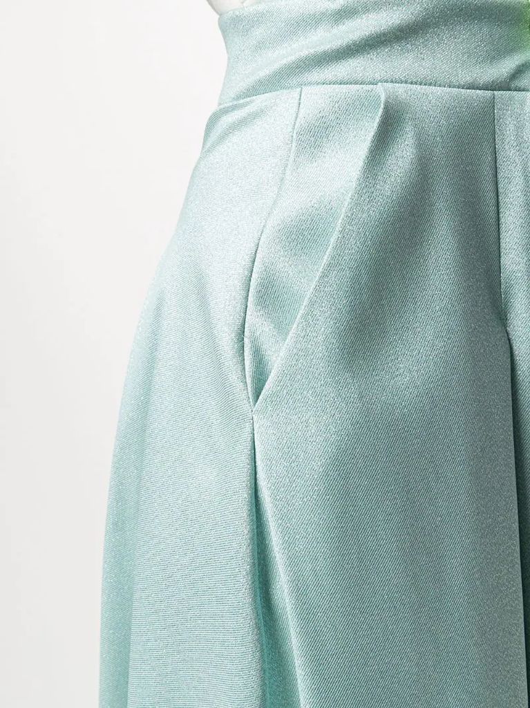 high-waist long full skirt