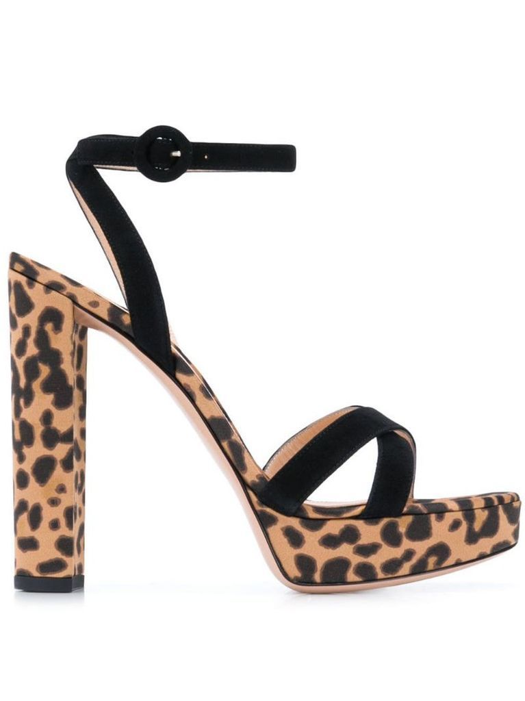 Poppy leopard print sandals