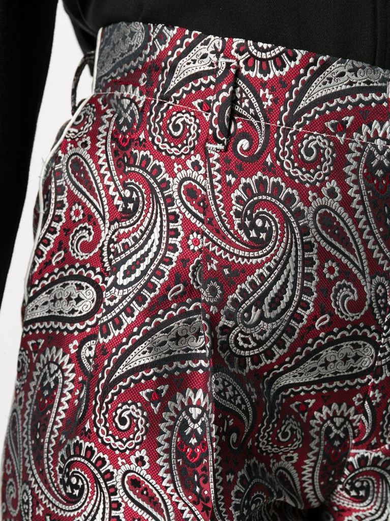 paisley print tailored trousers