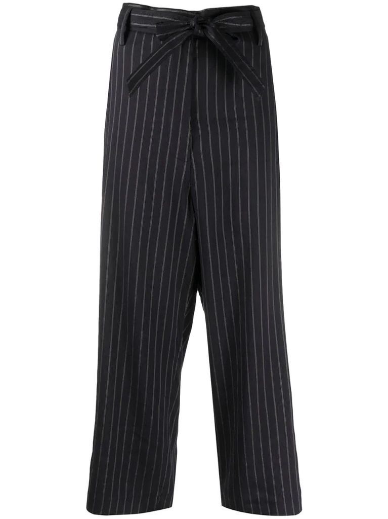 pin stripe cropped trousers