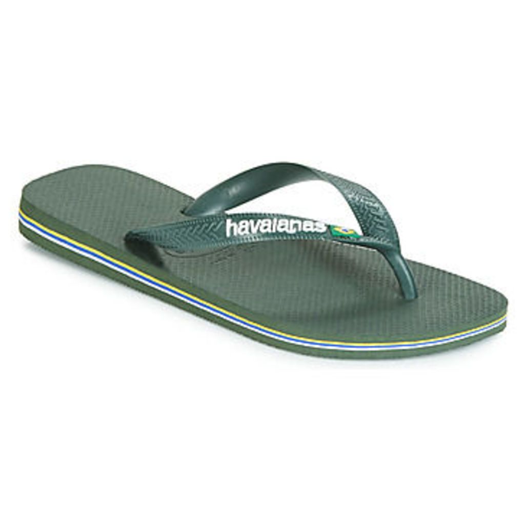 BRASIL LOGO  women's Flip flops / Sandals (Shoes) in Green