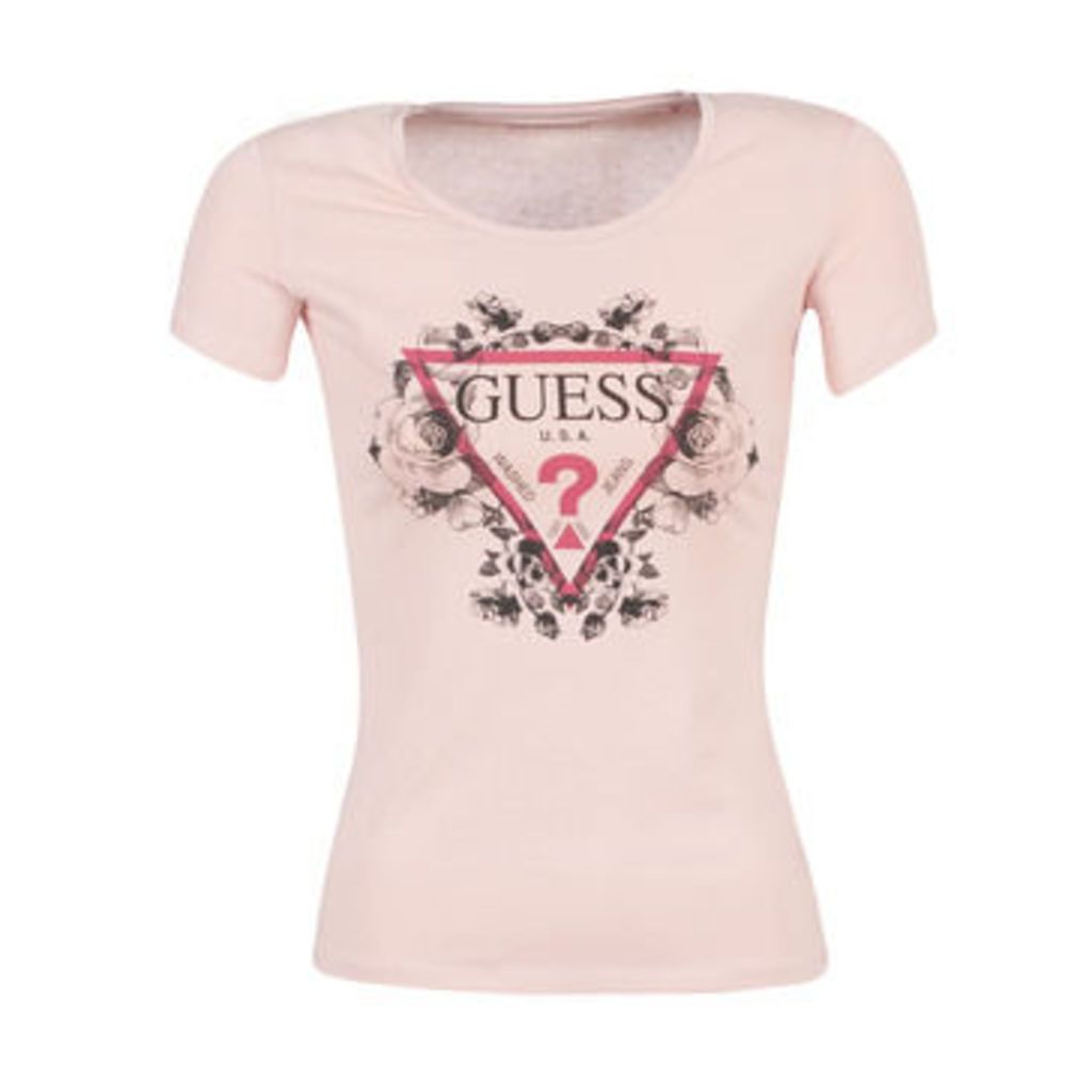 Guess  ROSES  women's T shirt in Pink