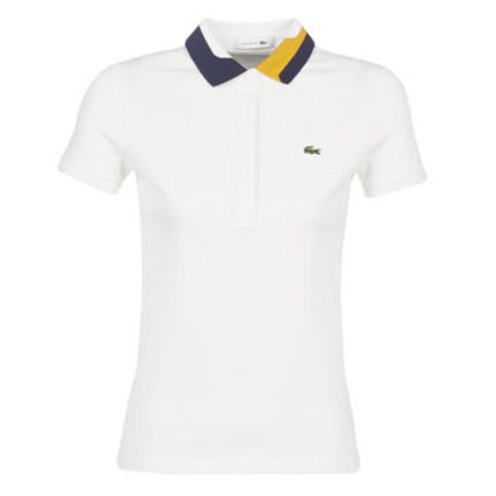 Lacoste  PF8660  women's Polo shirt in White