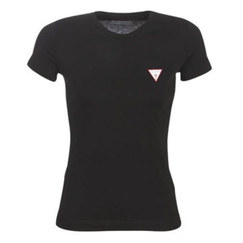 Guess  BASIC  women's T shirt in Black