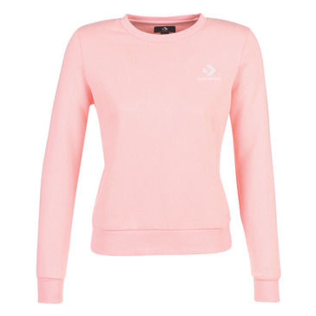 Converse  STAR CHEVRON EMBROIDERED CREW  women's Sweatshirt in Pink