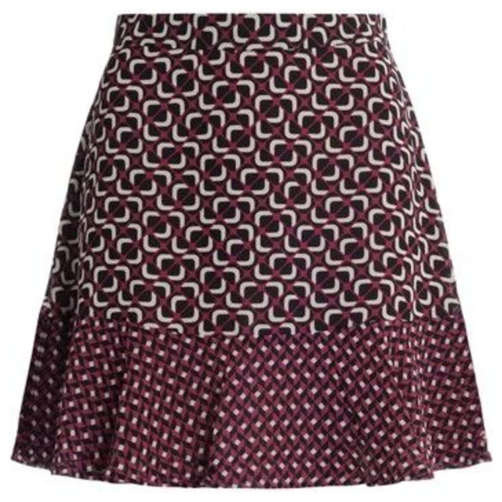 MICHAEL Michael Kors  skirt in multicolor fabric with flounce  women's Skirt in Red