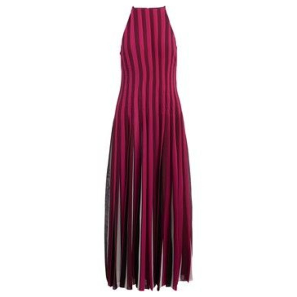 MICHAEL Michael Kors  Long striped dress with pleated bottom  women's Long Dress in Other