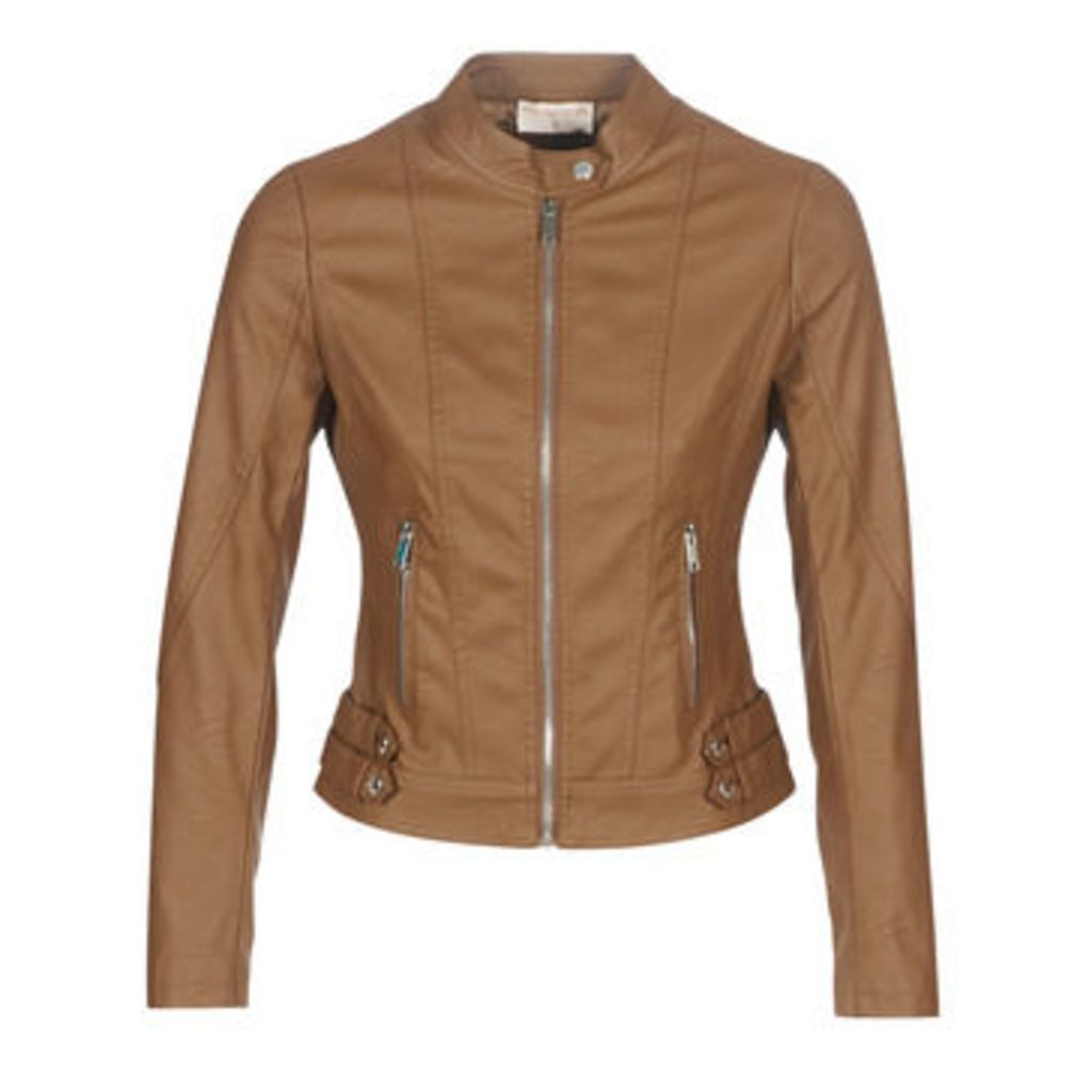 LINETTE  women's Leather jacket in Brown