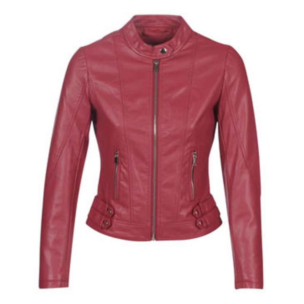 LINETTE  women's Leather jacket in Red