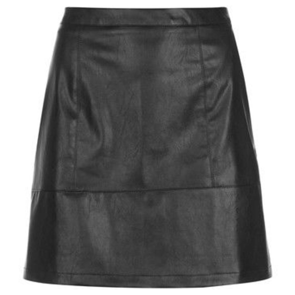 Rock And Rags  PU Shine Skirt  women's Skirt in Black