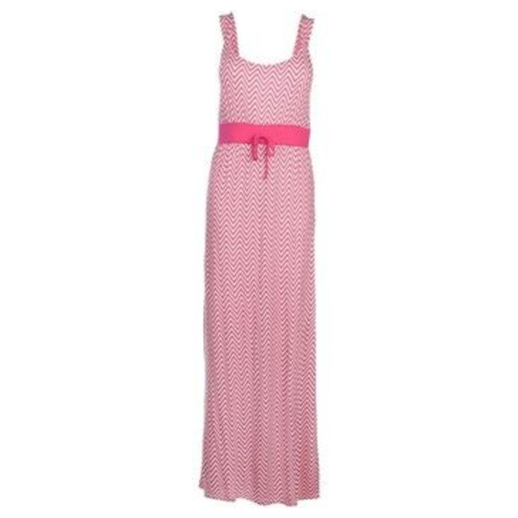 Full Circle  Chevron Maxi Dress Ladies  women's Long Dress in Pink