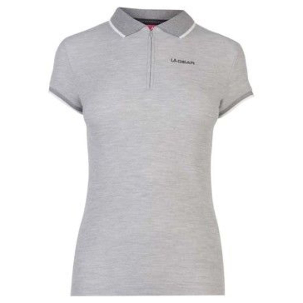 L.A. Gear  Tipped Polo Shirt Ladies  women's Polo shirt in Grey