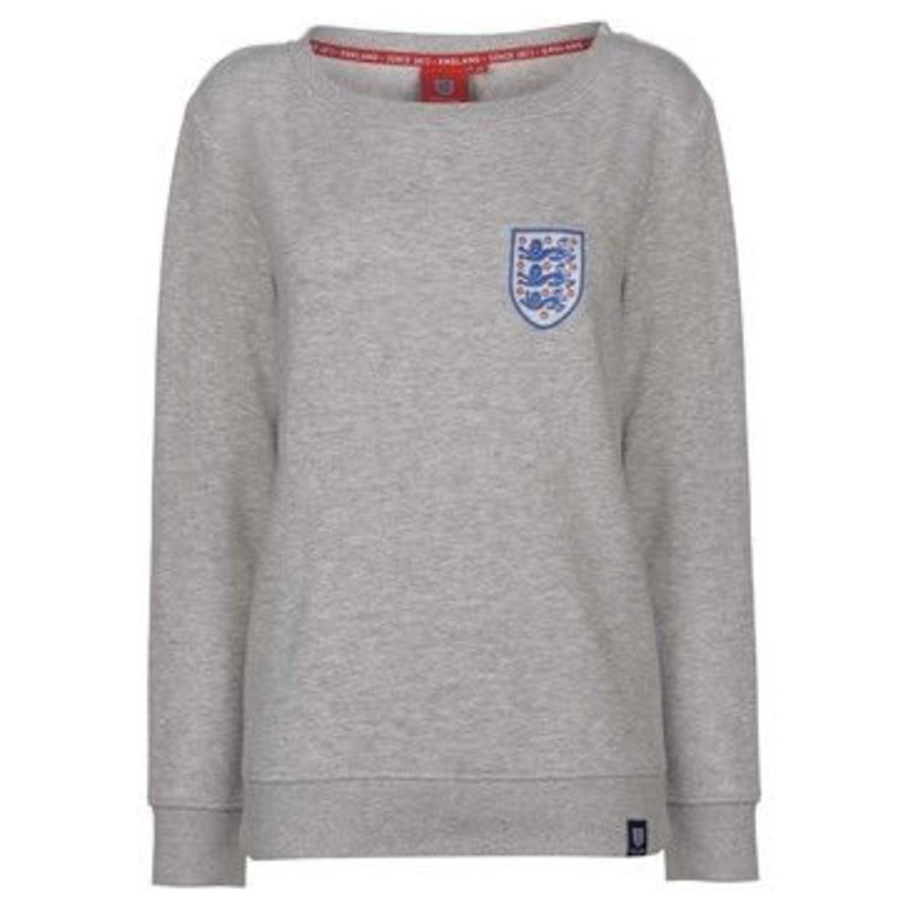 Fa  England Crew Neck Sweatshirt Ladies  women's Sweatshirt in Grey