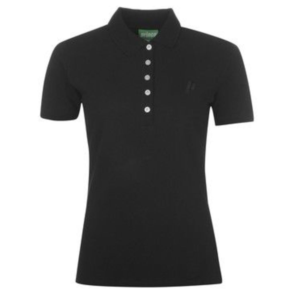 Prince  Short Sleeve Polo Shirt Ladies  women's Polo shirt in Black