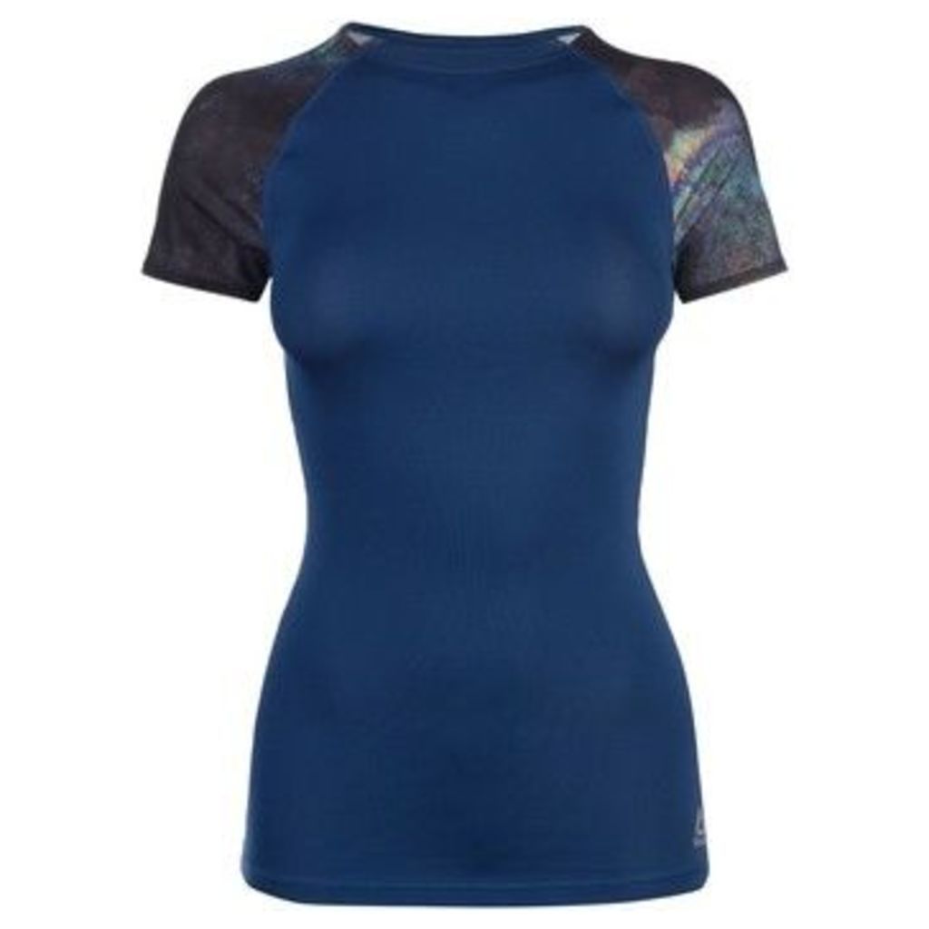 Reebok Sport  Short Sleeve Oilslick T Shirt Ladies  women's T shirt in Blue
