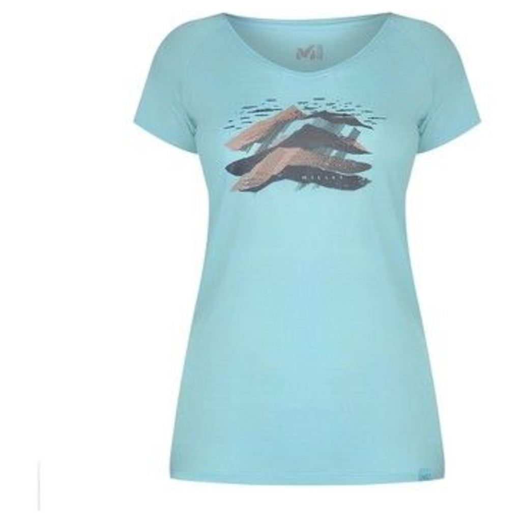 Millet  Wool Blend T Shirt Ladies  women's T shirt in Blue