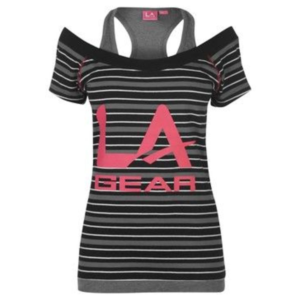 L.A. Gear  Multi Layer T Shirt Ladies  women's T shirt in Black