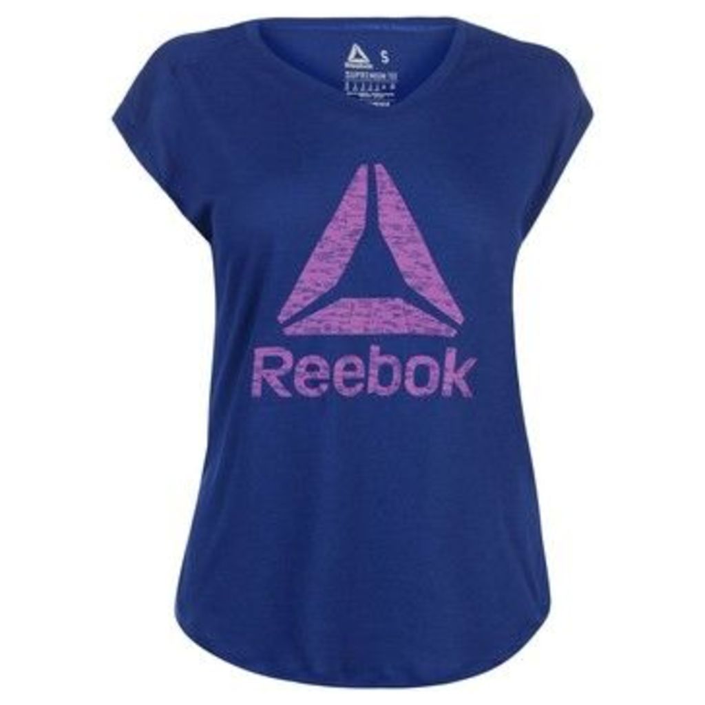 Reebok Sport  Logo T Shirt Ladies  women's T shirt in Blue