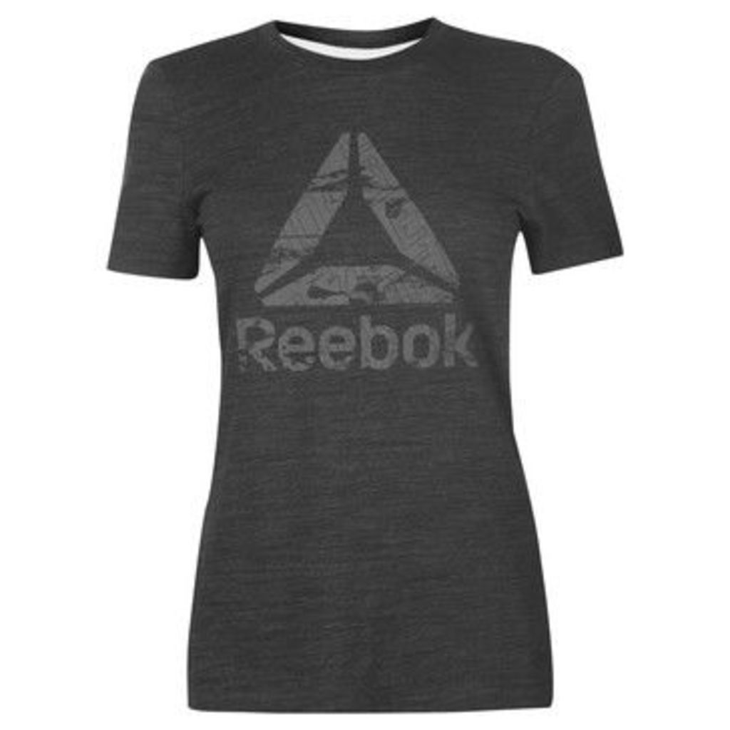 Reebok Sport  Logo T Shirt Ladies  women's T shirt in Black