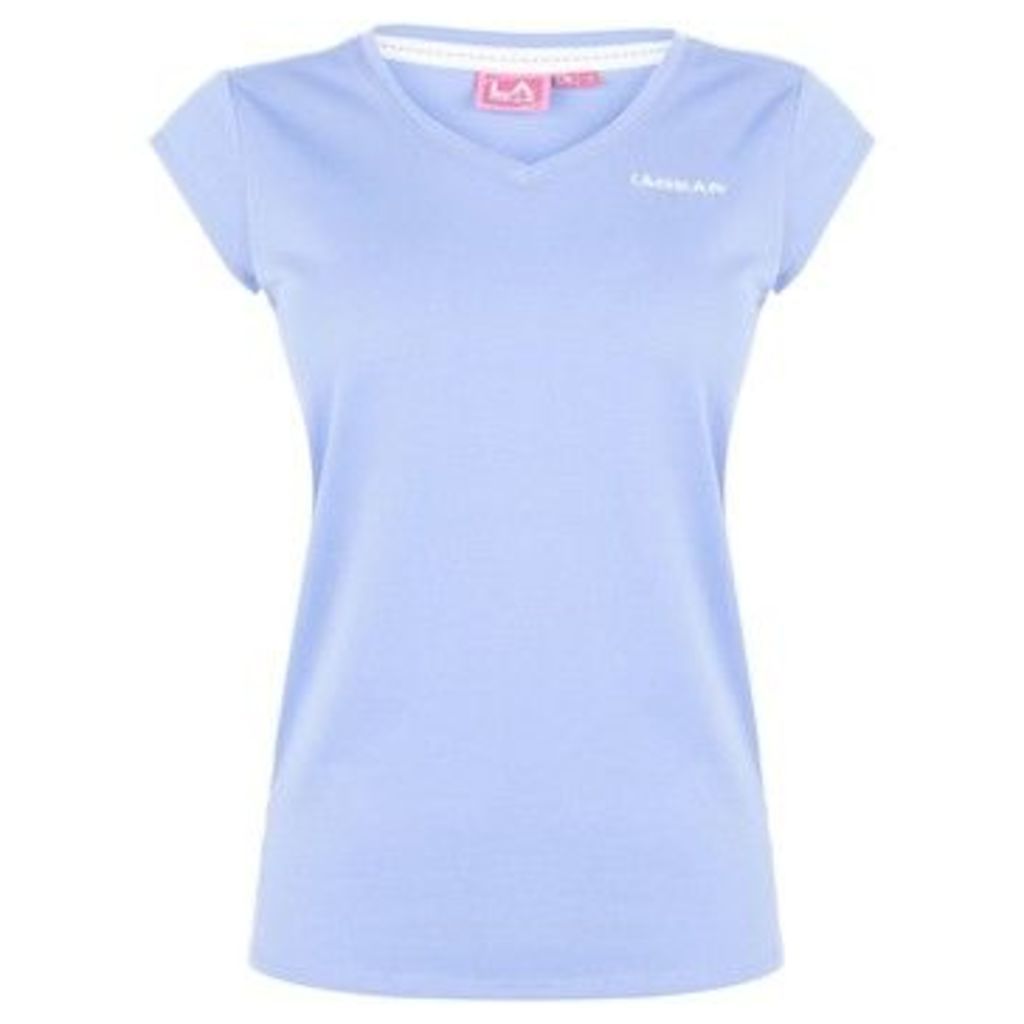 L.A. Gear  V Neck T Shirt Ladies  women's T shirt in Blue