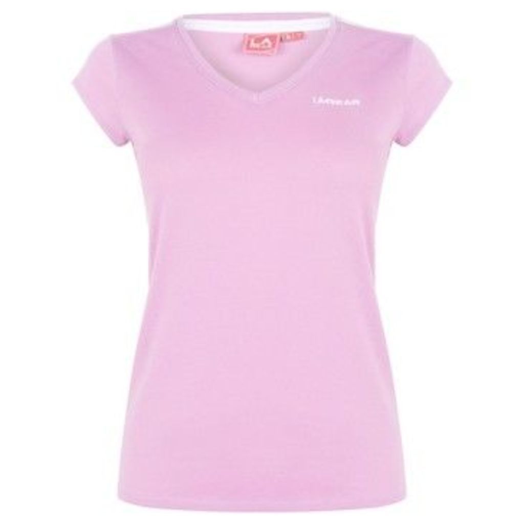L.A. Gear  V Neck T Shirt Ladies  women's T shirt in Pink