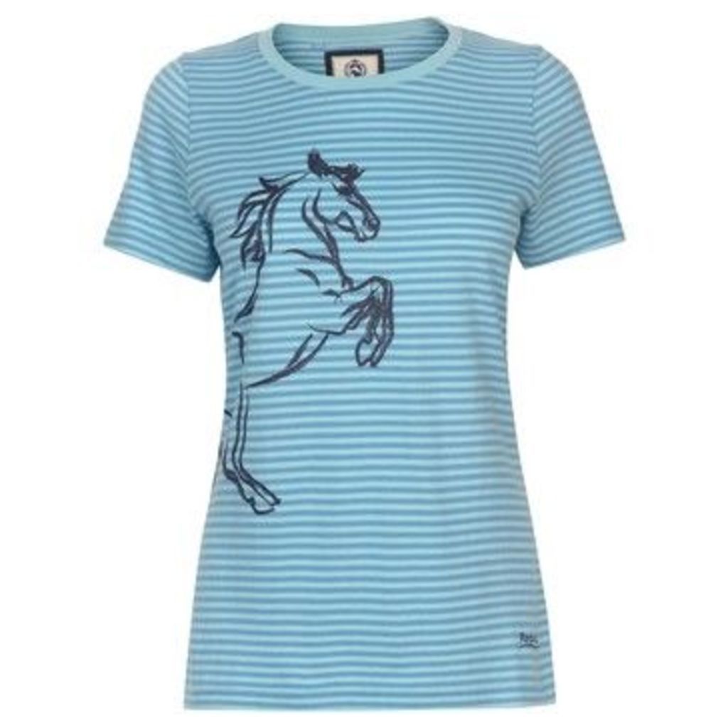 Requisite  Ladies Horse Tee  women's T shirt in Blue