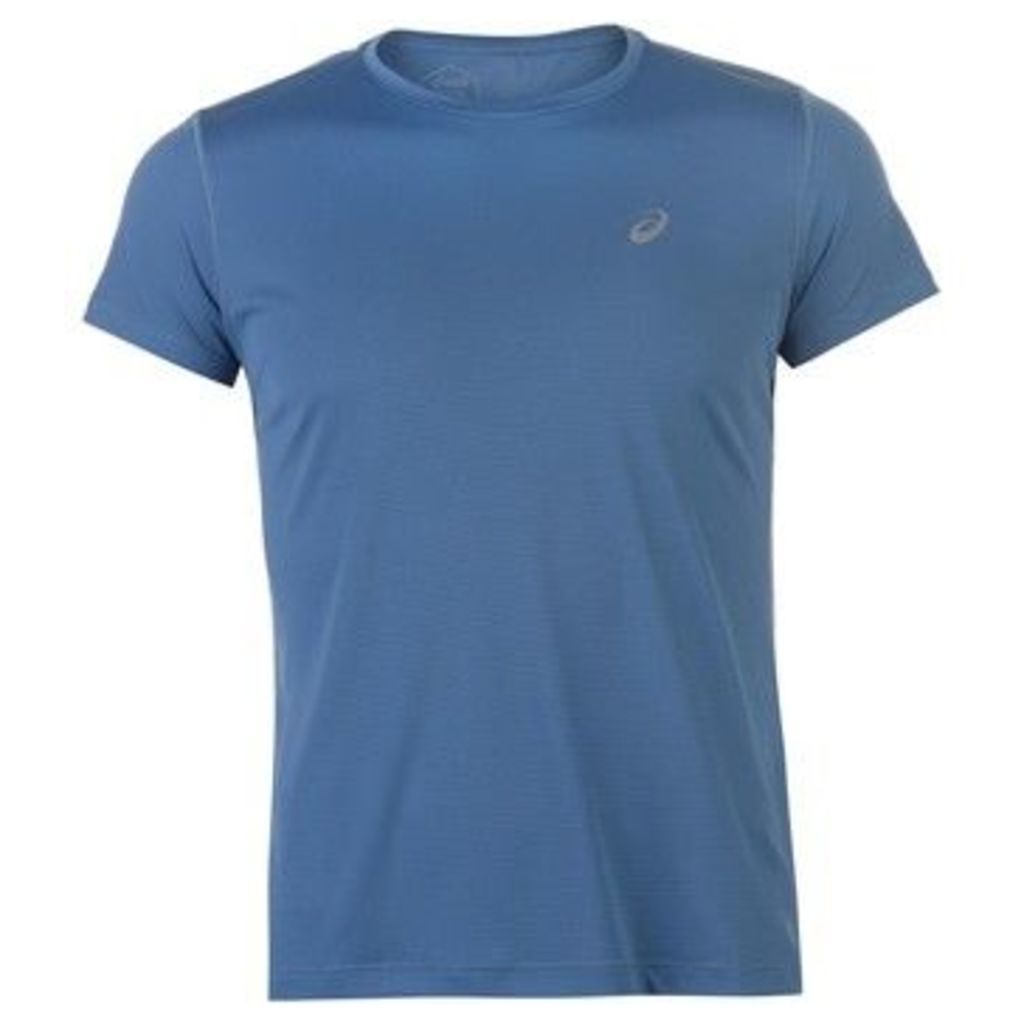 Asics  Short Sleeve Running T Shirt Ladies  women's T shirt in Blue