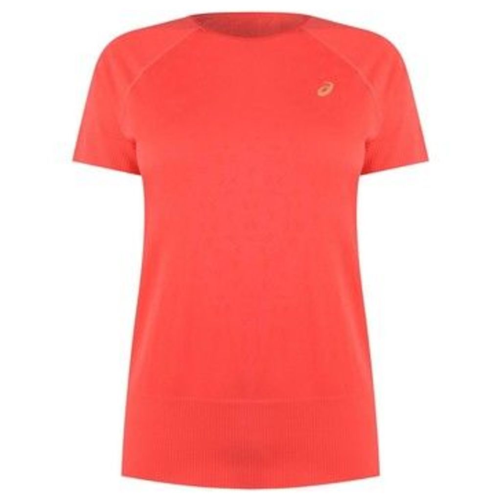 Asics  Seamless Running T Shirt Ladies  women's T shirt in Pink
