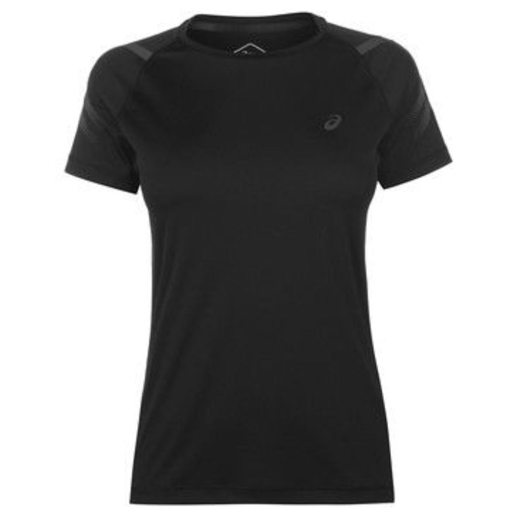 Asics  Icon Short Sleeve Running T Shirt Ladies  women's T shirt in Black
