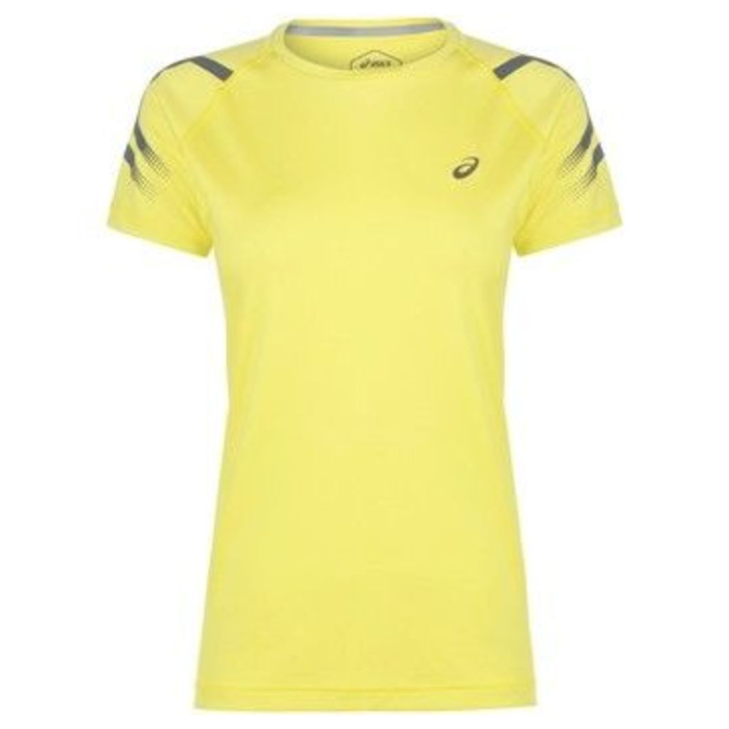 Asics  Icon Short Sleeve Running T Shirt Ladies  women's T shirt in Yellow