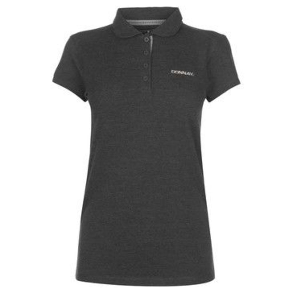 Donnay  Pique Polo Ladies  women's Polo shirt in Black