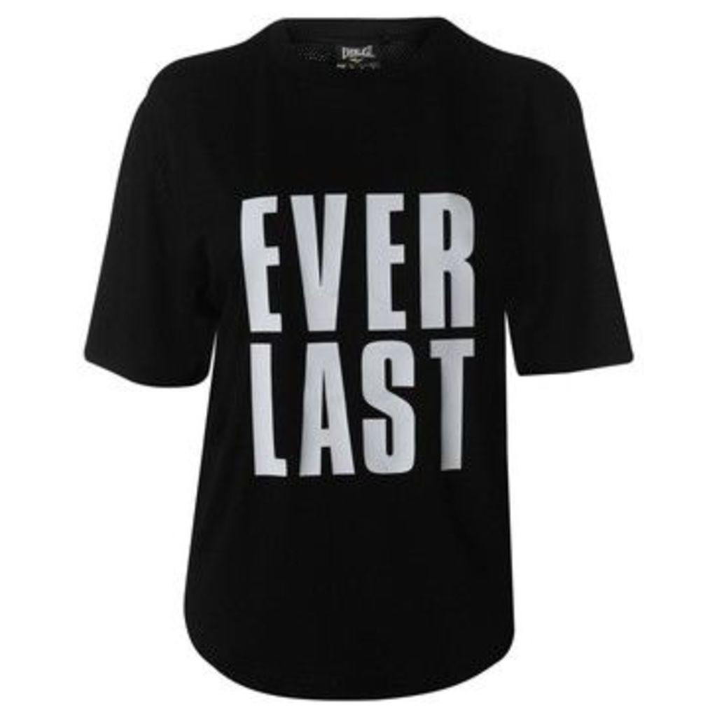 Everlast  Mesh Back T Shirt Ladies  women's T shirt in Black