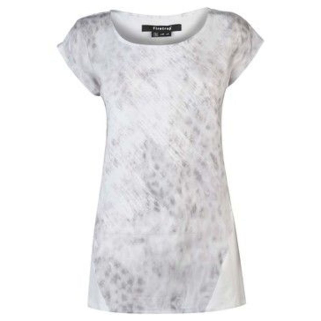 Firetrap  Drop Graphic T Shirt Ladies  women's T shirt in White