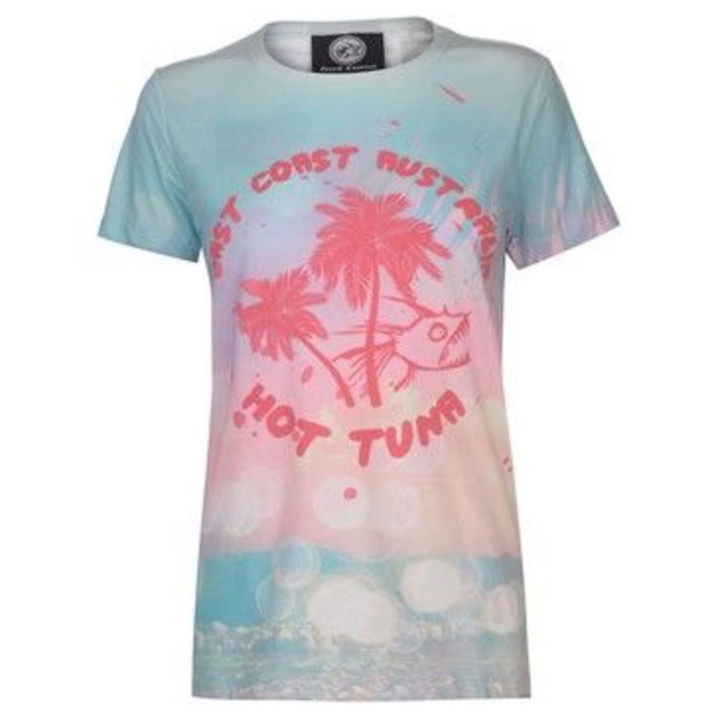 Hot Tuna  Sublimation T Shirt Ladies  women's T shirt in Blue