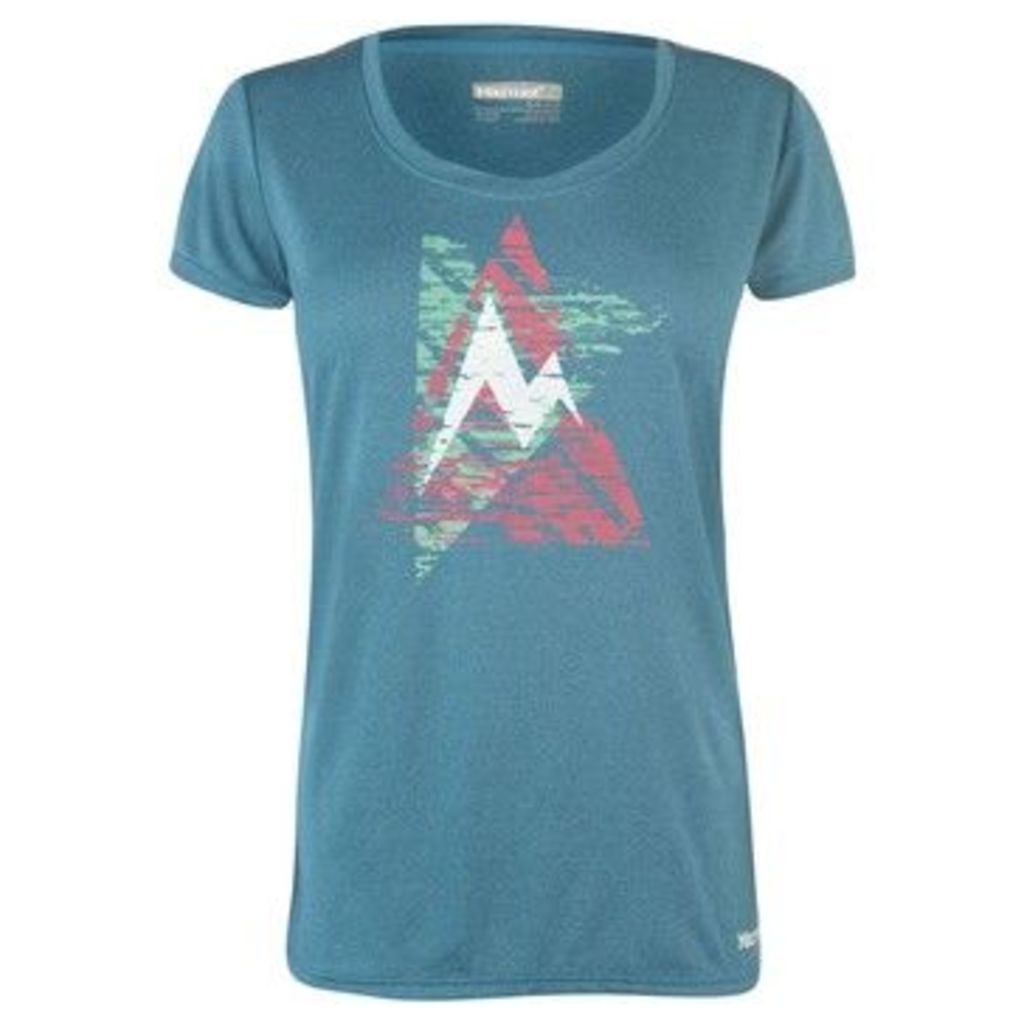 Marmot  Post Time T Shirt Ladies  women's T shirt in Blue