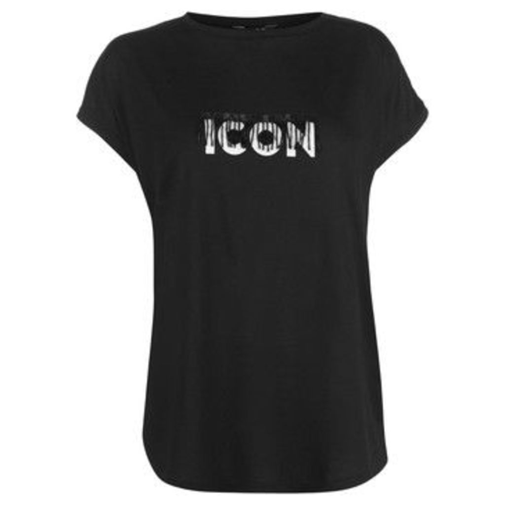 Miso  Print T Shirt Ladies  women's T shirt in Black