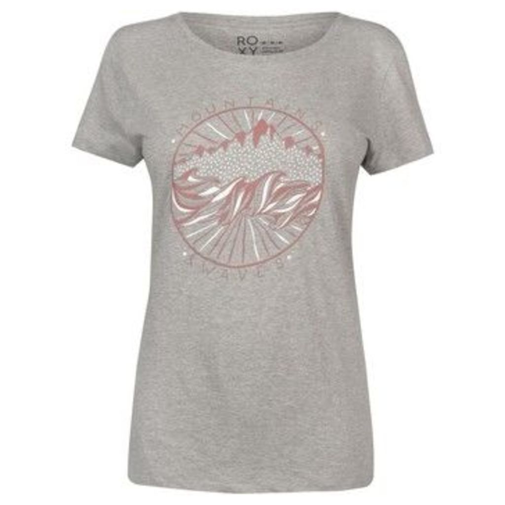 Roxy  Snow Water T Shirt Ladies  women's T shirt in Grey
