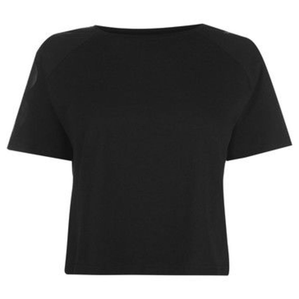 Usa Pro  Crop T Shirt Ladies  women's Blouse in Black