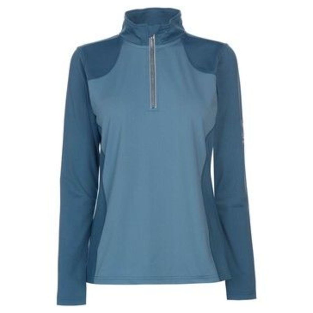 Requisite  Ladies Zip Tech Top  women's Tracksuit jacket in Blue