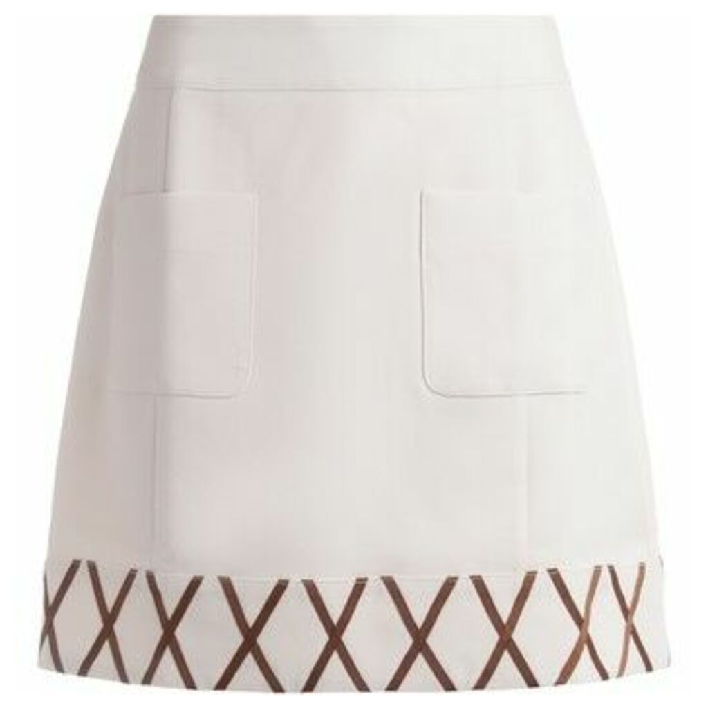 Rixo  miniskirt Kitty model in ivory fabric  women's Skirt in White
