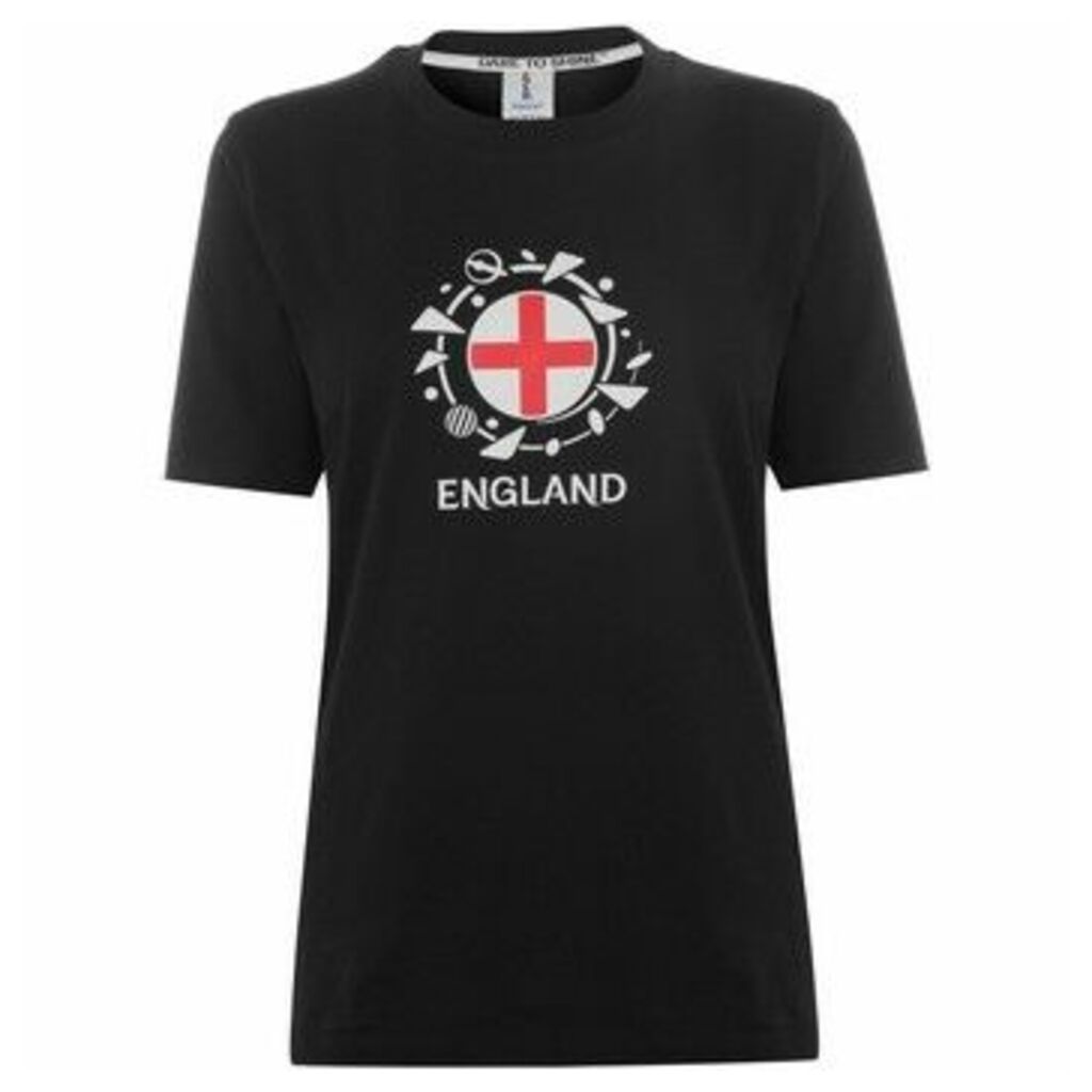 Fifa  Womens World Cup England Graphic T Shirt Ladies  women's T shirt in Black