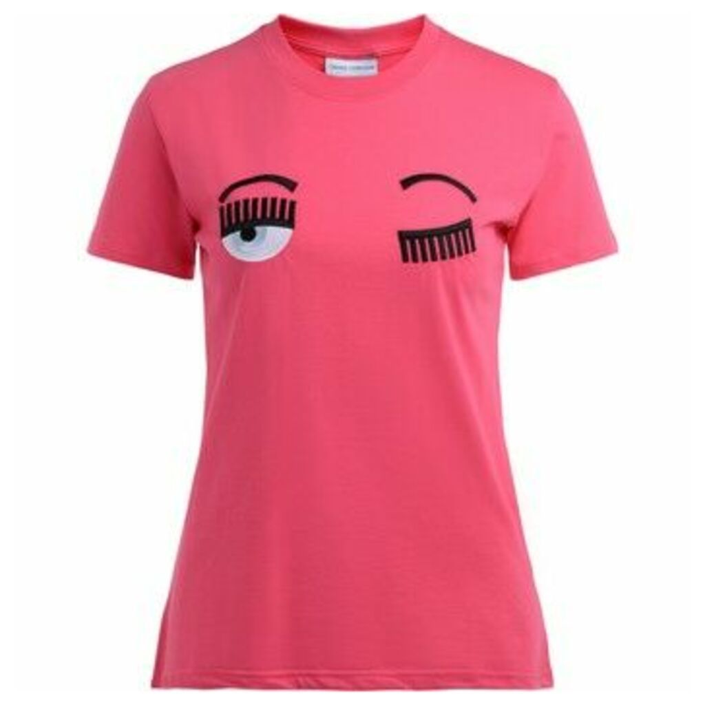 Chiara Ferragni  Chiara Ferragni T-shirt Flirting pink fluo with applied  women's T shirt in Pink