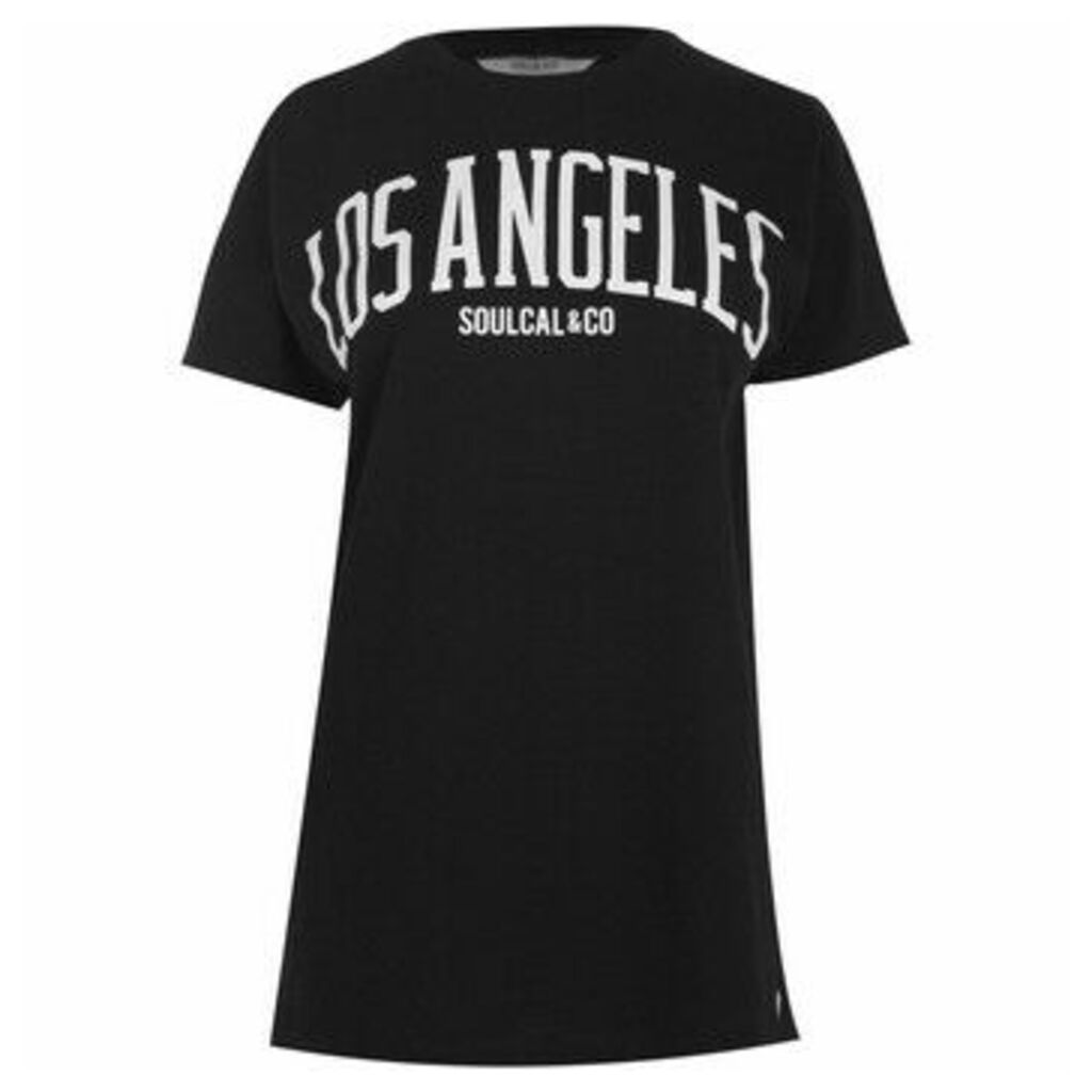 Soulcal  City T Shirt Ladies  women's T shirt in Black