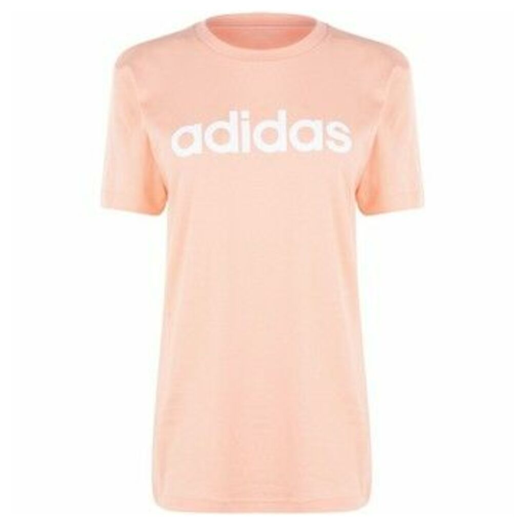 adidas  Linear Boyfriend QT T Shirt Ladies  women's T shirt in Pink