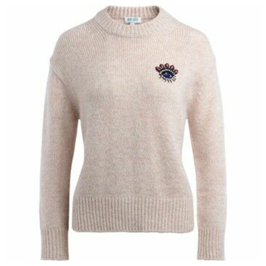 Kenzo  sweater in pink wool with frontal pearl application  women's Sweater in Pink
