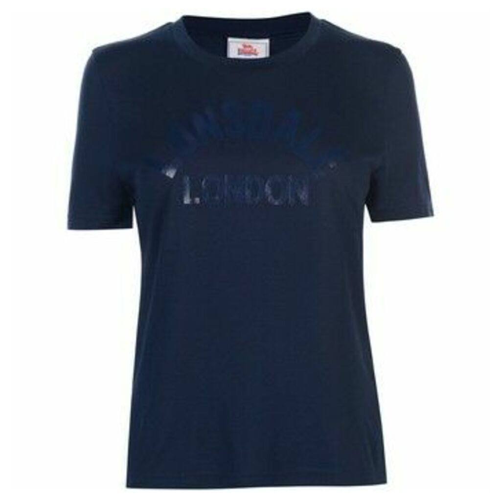 Lonsdale  Large Logo Crew T Shirt Ladies  women's T shirt in Blue