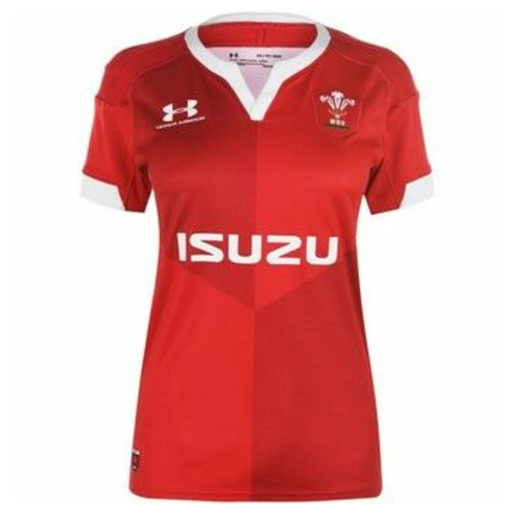 Under Armour  Wales Home Rugby Shirt 2019 2020 Ladies  women's T shirt in Red