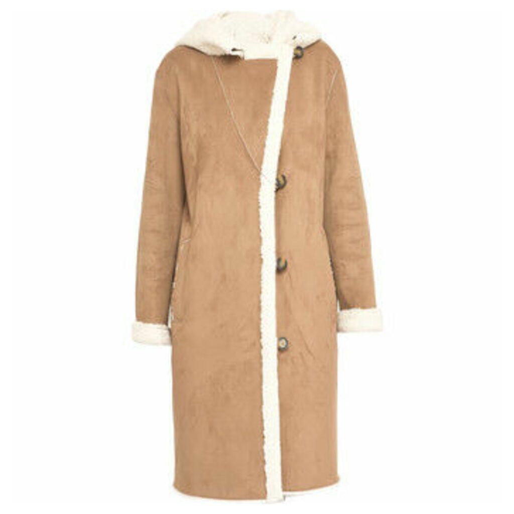 Oakwood  Long imitation woolen coat LEONIE  women's Coat in Brown