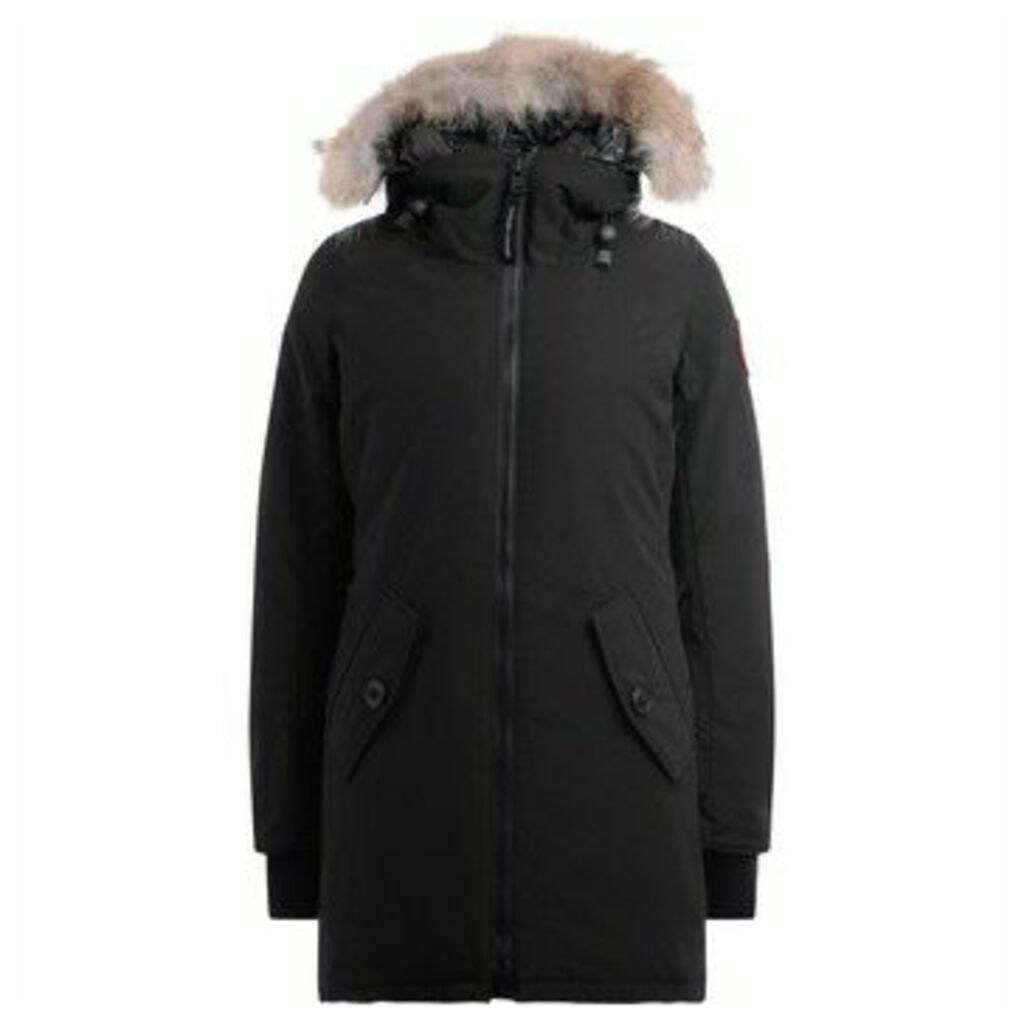 Parka Rosemont in black with non-removable adjustable hood  women's Parka in Black