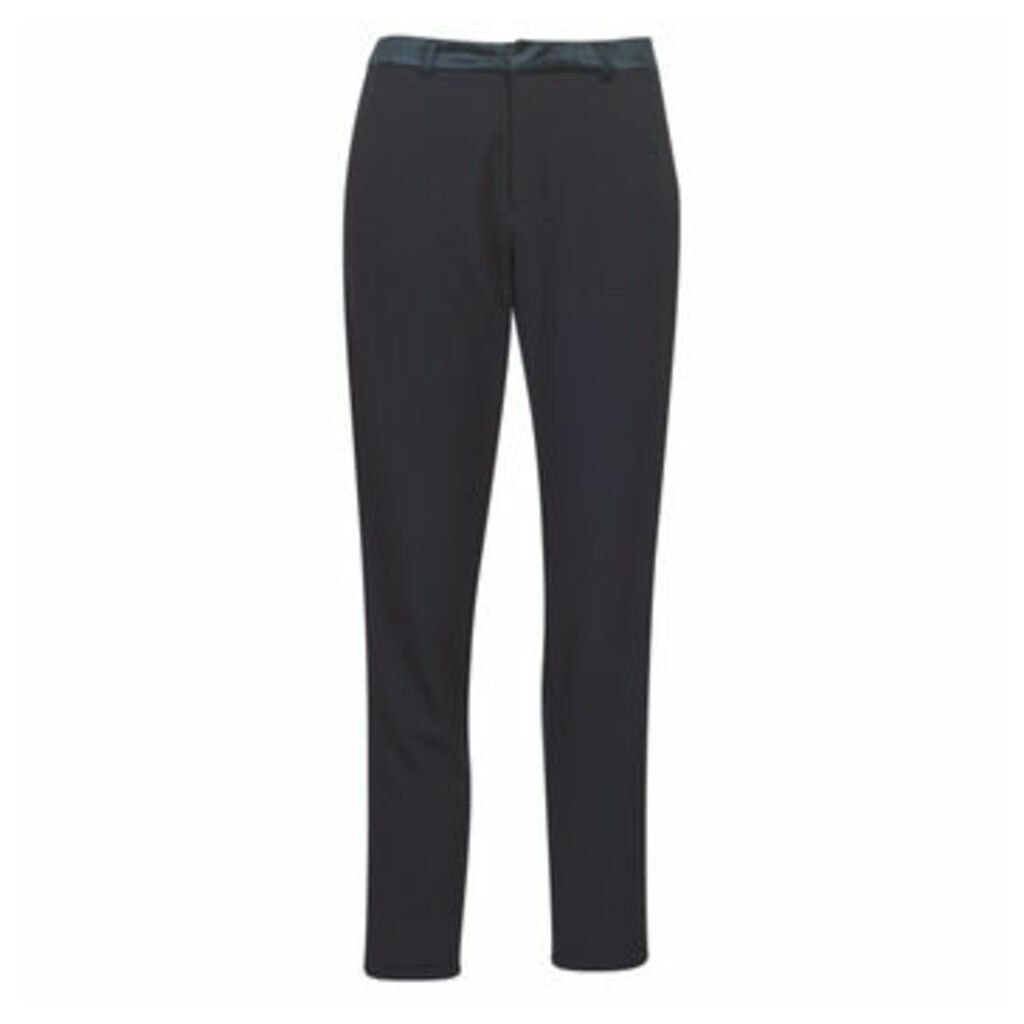 TAILORED SWEAT JOGGER WITH VELVET WAISTBAND  women's Trousers in Black